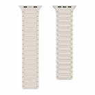 For Apple Watch 38mm Magnetic Loop Silicone Watch Band(Starlight) - 2