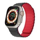 For Apple Watch Ultra 2 49mm Magnetic Loop Silicone Watch Band(Black Red) - 1