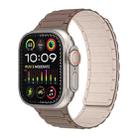 For Apple Watch Ultra 2 49mm Magnetic Loop Silicone Watch Band(Brown Apricot) - 1