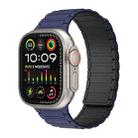 For Apple Watch Ultra 2 49mm Magnetic Loop Silicone Watch Band(Dark Blue Black) - 1