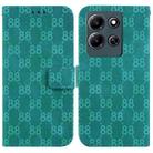 For Infinix Note 30i Double 8-shaped Embossed Leather Phone Case(Green) - 1