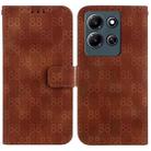 For Infinix Note 30i Double 8-shaped Embossed Leather Phone Case(Brown) - 1