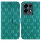 For Infinix Note 30 Double 8-shaped Embossed Leather Phone Case(Green) - 1