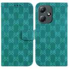 For Infinix Hot 30 Play / X6835 Double 8-shaped Embossed Leather Phone Case(Green) - 1