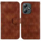 For Infinix Hot 30 Play / X6835 Double 8-shaped Embossed Leather Phone Case(Brown) - 1