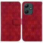 For Infinix Hot 30i / X669C Double 8-shaped Embossed Leather Phone Case(Red) - 1