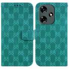 For Infinix Hot 30 Double 8-shaped Embossed Leather Phone Case(Green) - 1