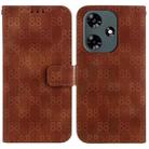 For Infinix Hot 30 Double 8-shaped Embossed Leather Phone Case(Brown) - 1
