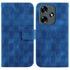 For Infinix Hot 30 Double 8-shaped Embossed Leather Phone Case(Blue) - 1