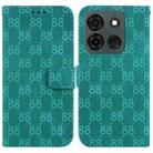 For Infinix Smart 7 India / Smart 7 Plus Double 8-shaped Embossed Leather Phone Case(Green) - 1