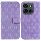 For Infinix Smart 7 India / Smart 7 Plus Double 8-shaped Embossed Leather Phone Case(Purple) - 1