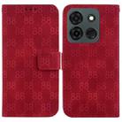 For Infinix Smart 7 India / Smart 7 Plus Double 8-shaped Embossed Leather Phone Case(Red) - 1