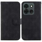 For Infinix Smart 7 India / Smart 7 Plus Double 8-shaped Embossed Leather Phone Case(Black) - 1