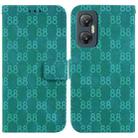 For Infinix Hot 20 5G Double 8-shaped Embossed Leather Phone Case(Green) - 1