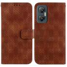 For Infinix Hot 20 5G Double 8-shaped Embossed Leather Phone Case(Brown) - 1