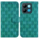 For Infinix Smart 7 African / X6515 Double 8-shaped Embossed Leather Phone Case(Green) - 1