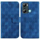 For Infinix Hot 20i Double 8-shaped Embossed Leather Phone Case(Blue) - 1