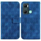 For Infinix Hot 20 Play Double 8-shaped Embossed Leather Phone Case(Blue) - 1