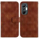 For Infinix Hot 20S Double 8-shaped Embossed Leather Phone Case(Brown) - 1