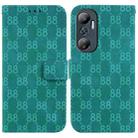 For Infinix Hot 20 Double 8-shaped Embossed Leather Phone Case(Green) - 1