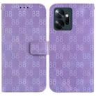 For Infinix Zero 20 / X6821 Double 8-shaped Embossed Leather Phone Case(Purple) - 1