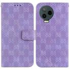 For Infinix Note 12 Pro 4G / Note 12 2023 Double 8-shaped Embossed Leather Phone Case(Purple) - 1