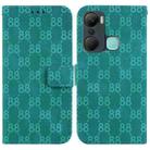 For Infinix Hot 12 Pro Double 8-shaped Embossed Leather Phone Case(Green) - 1