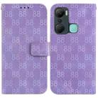 For Infinix Hot 12 Pro Double 8-shaped Embossed Leather Phone Case(Purple) - 1