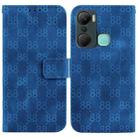 For Infinix Hot 12 Pro Double 8-shaped Embossed Leather Phone Case(Blue) - 1