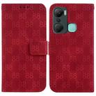 For Infinix Hot 12 Pro Double 8-shaped Embossed Leather Phone Case(Red) - 1