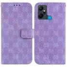 For Infinix Smart 6 Plus Double 8-shaped Embossed Leather Phone Case(Purple) - 1