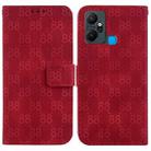 For Infinix Smart 6 Plus Double 8-shaped Embossed Leather Phone Case(Red) - 1