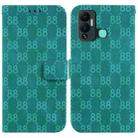 For Infinix Hot 12 Play Double 8-shaped Embossed Leather Phone Case(Green) - 1