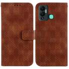 For Infinix Hot 12 Play Double 8-shaped Embossed Leather Phone Case(Brown) - 1