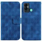 For Infinix Hot 12 Play Double 8-shaped Embossed Leather Phone Case(Blue) - 1