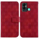 For Infinix Hot 12 Play Double 8-shaped Embossed Leather Phone Case(Red) - 1