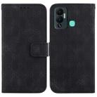 For Infinix Hot 12 Play Double 8-shaped Embossed Leather Phone Case(Black) - 1