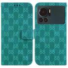 For Infinix Note 12 VIP Double 8-shaped Embossed Leather Phone Case(Green) - 1