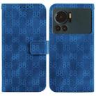 For Infinix Note 12 VIP Double 8-shaped Embossed Leather Phone Case(Blue) - 1