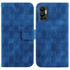 For Infinix Hot 12 Double 8-shaped Embossed Leather Phone Case(Blue) - 1