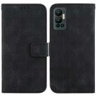 For Infinix Hot 12 Double 8-shaped Embossed Leather Phone Case(Black) - 1