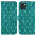 For Infinix Hot 11 2022 Double 8-shaped Embossed Leather Phone Case(Green) - 1