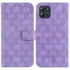 For Infinix Hot 11 2022 Double 8-shaped Embossed Leather Phone Case(Purple) - 1