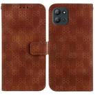 For Infinix Hot 11 2022 Double 8-shaped Embossed Leather Phone Case(Brown) - 1