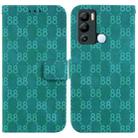 For Infinix Hot 12i Double 8-shaped Embossed Leather Phone Case(Green) - 1