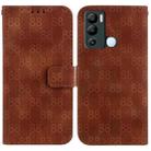 For Infinix Hot 12i Double 8-shaped Embossed Leather Phone Case(Brown) - 1