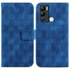 For Infinix Hot 12i Double 8-shaped Embossed Leather Phone Case(Blue) - 1
