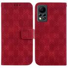 For Infinix Hot 11s NFC / X6812B Double 8-shaped Embossed Leather Phone Case(Red) - 1