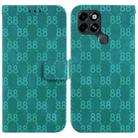 For Infinix Smart 6 Double 8-shaped Embossed Leather Phone Case(Green) - 1