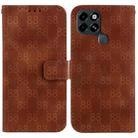 For Infinix Smart 6 Double 8-shaped Embossed Leather Phone Case(Brown) - 1